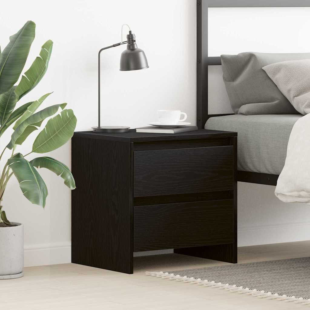 vidaXL Nachttisch Schwarz Eichen-Optik 45 x 34 x 44,5 cm Holzwerkstoff