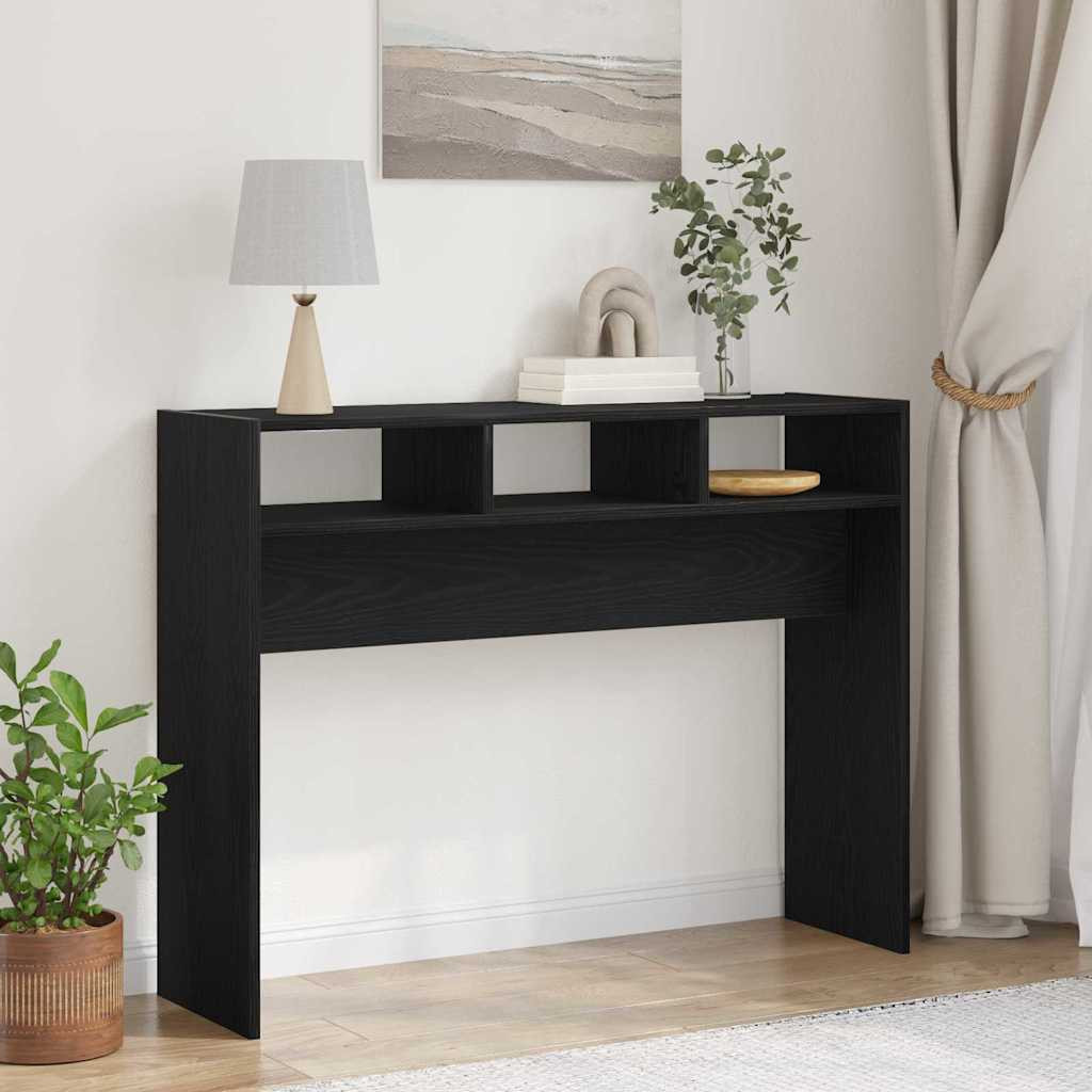 vidaXL Konsolentisch Schwarz Eichen-Optik 105 x 30 x 80 cm