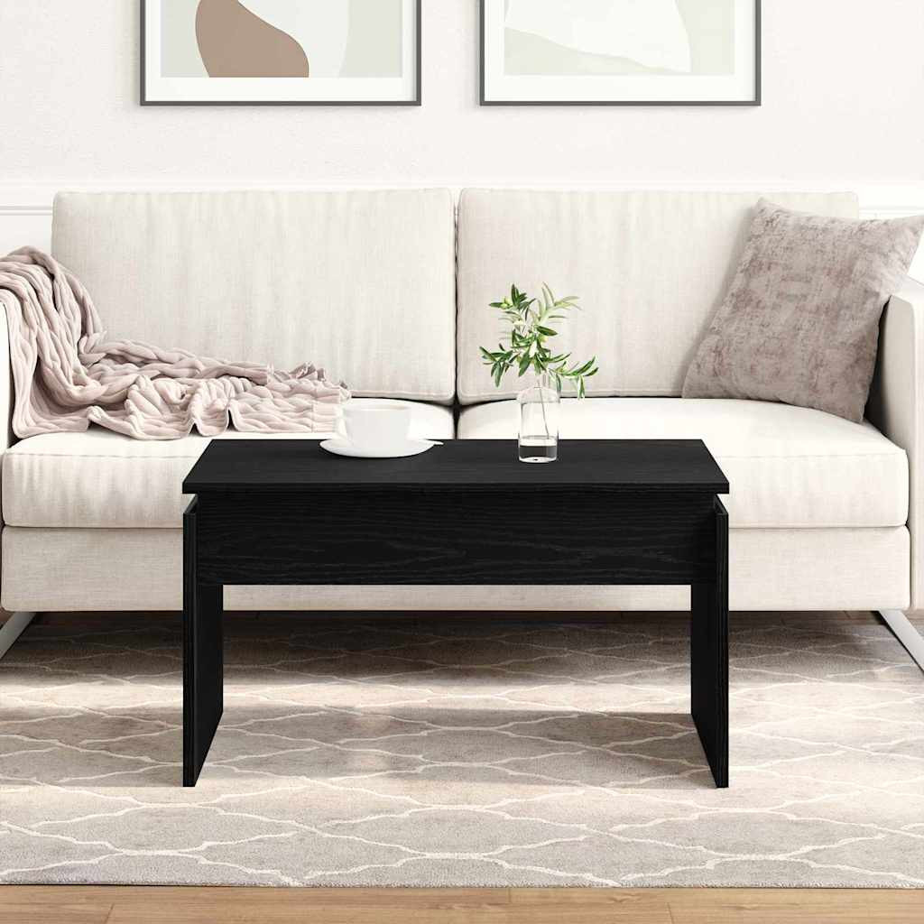 vidaXL Couchtisch Schwarz Eichen-Optik 68 x 50 x 38 cm Holzwerkstoff