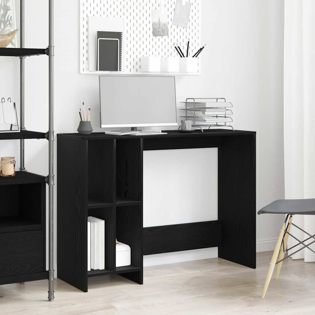 vidaXL Schreibtisch mit Regal Schwarz Eichen-Optik 102,5 x 35 x 75 cm