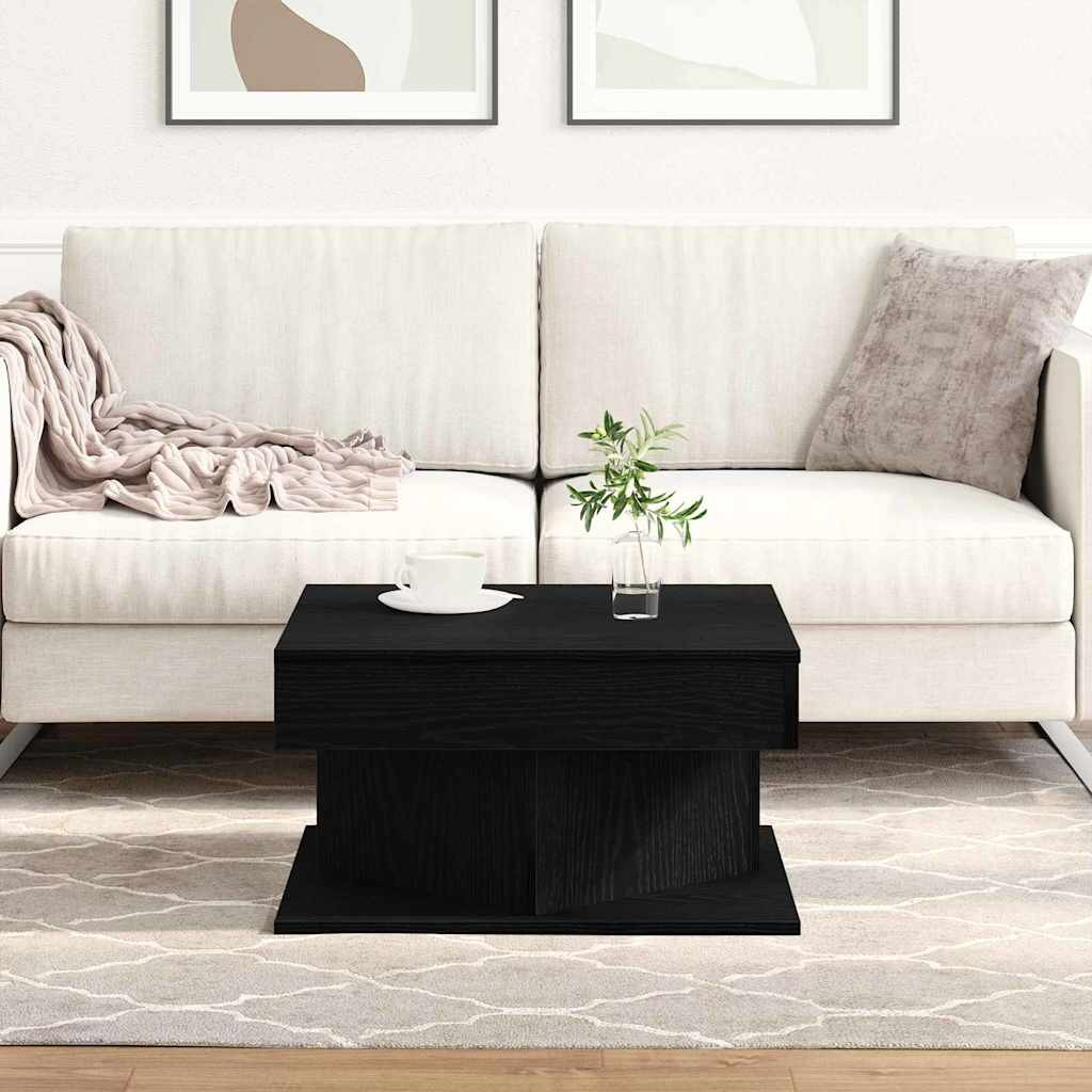 vidaXL Couchtisch Schwarz Eichen-Optik 57 x 57 x 30 cm Holzwerkstoff