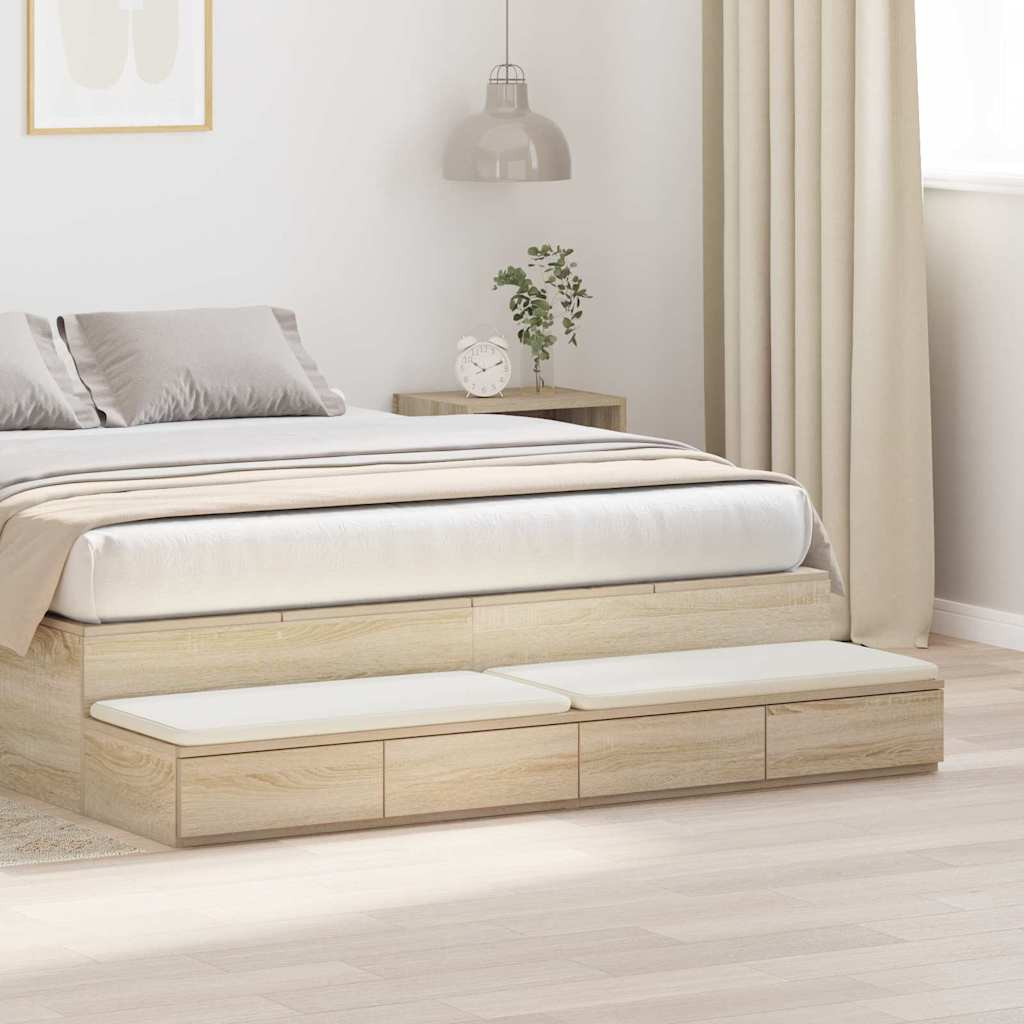 vidaXL Bettschubladen Sonoma-Eiche 160 x 36,5 x 16,5 cm Holzwerkstoff