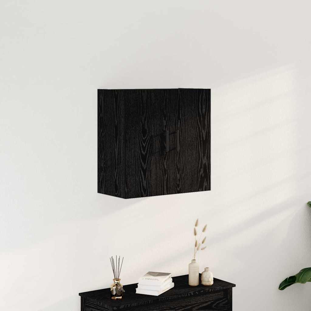 vidaXL Wandmontierter Schrank Schwarz Eichen-Optik 60 x 31 x 60 cm