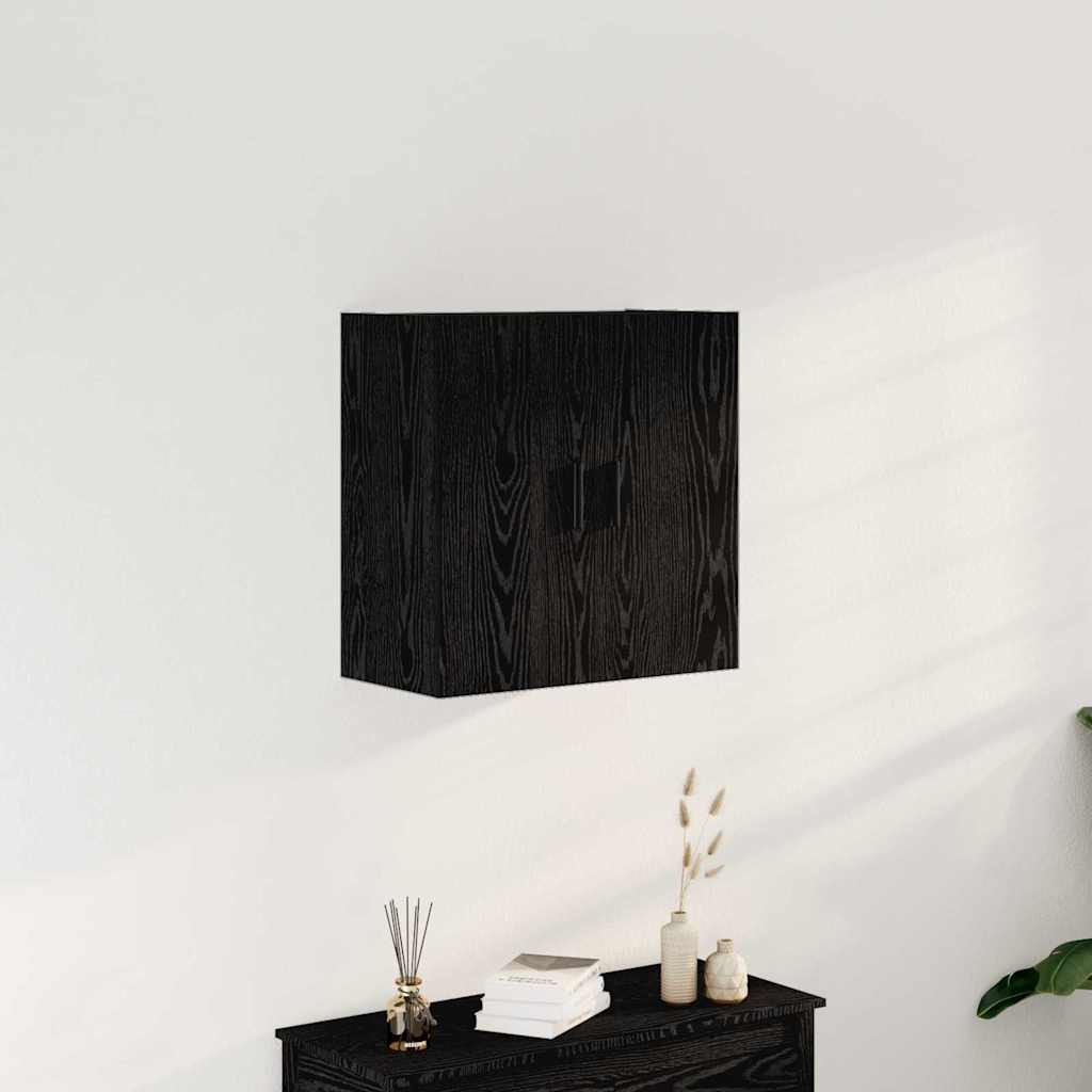 vidaXL Wandmontierter Schrank Schwarz Eichen-Optik 60 x 31 x 60 cm