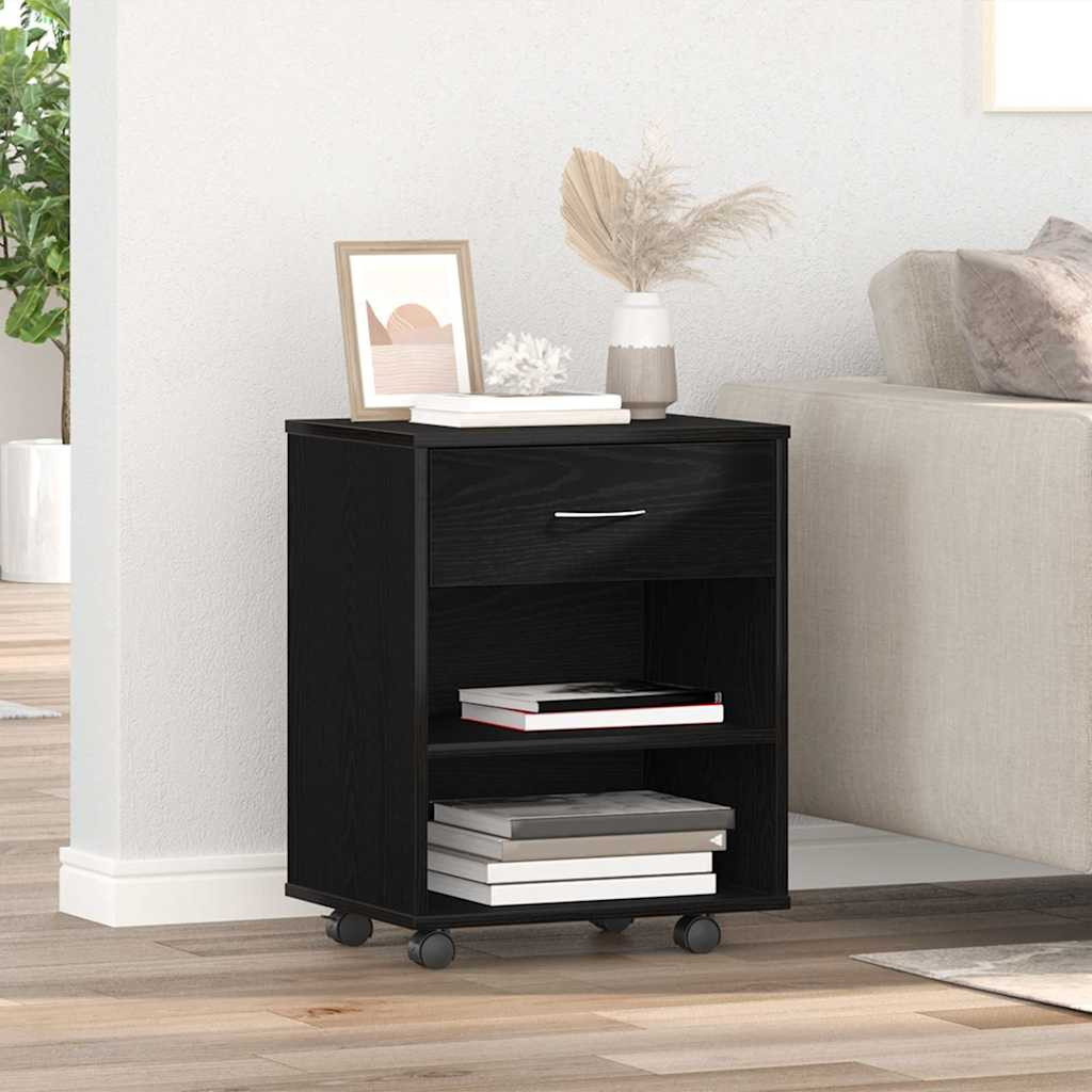 vidaXL Aufbewahrungsschrank Schwarz Eichen-Optik 46 x 36 x 59 cm