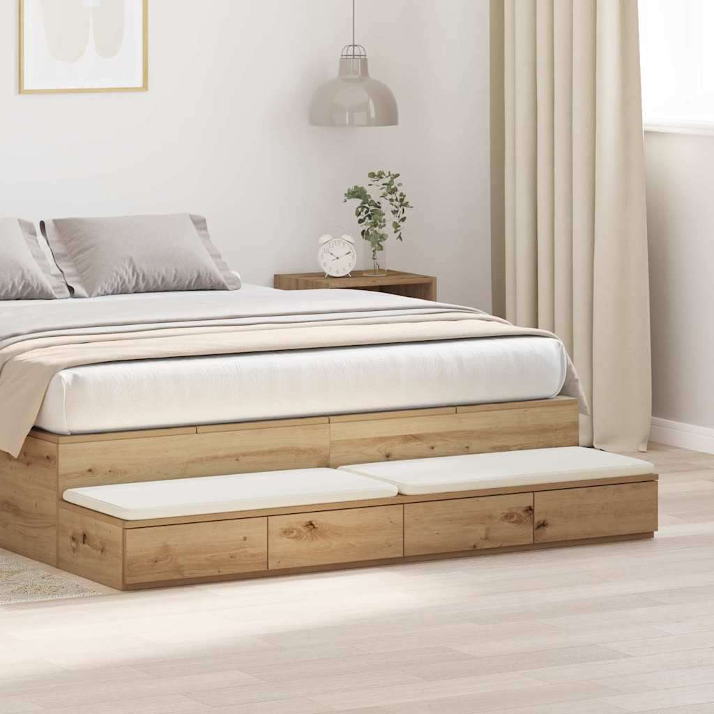 vidaXL Bettschubladen Artisan-Eiche 160 x 36,5 x 16,5 cm Holzwerkstoff
