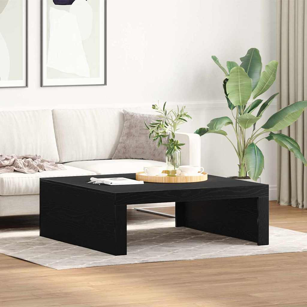 vidaXL Couchtisch Schwarz Eichen-Optik 100 x 100 x 35 cm Holzwerkstoff