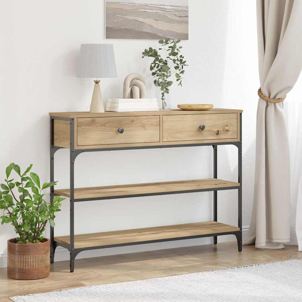 vidaXL Konsolentisch Artisan-Eiche 100 x 25 x 75 cm Holzwerkstoff