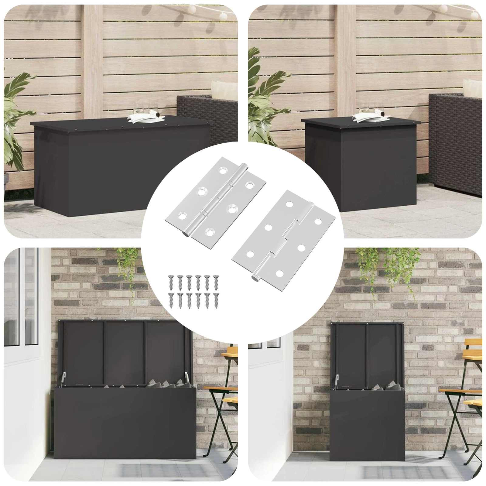 vidaXL Scharnier Uni 2 pcs Silber 58 x 35 x 1 mm Stahl