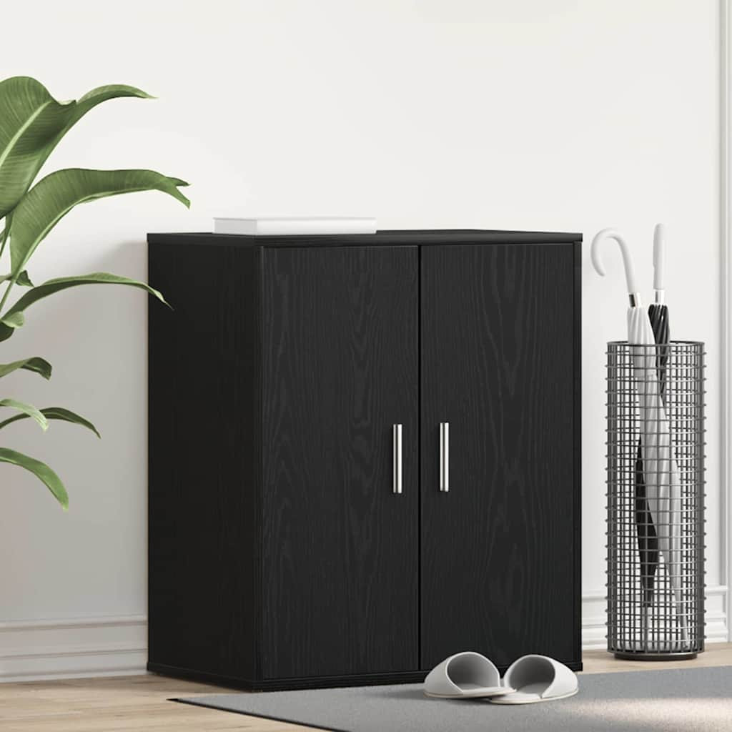 vidaXL Schuhschrank Schwarz Eichen-Optik 60 x 35 x 70 cm Holzwerkstoff