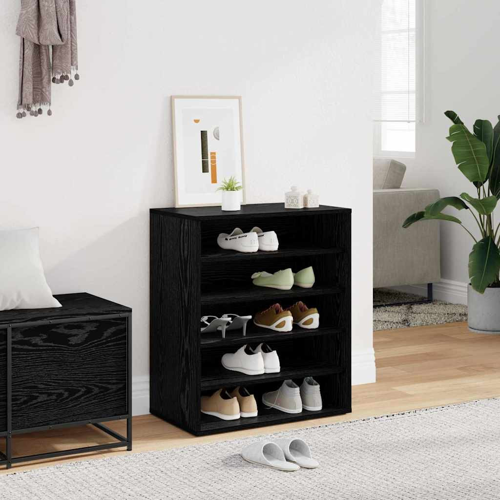 vidaXL Schuhschrank Schwarz Eichen-Optik 60 x 35 x 70 cm Holzwerkstoff