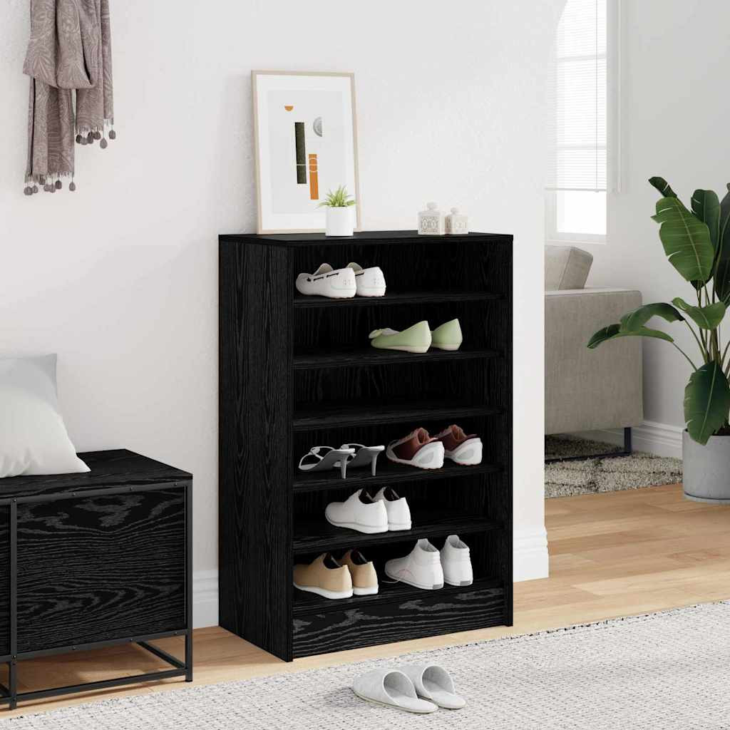 vidaXL Schuhschrank Schwarz Eichen-Optik 60 x 35 x 92 cm Holzwerkstoff