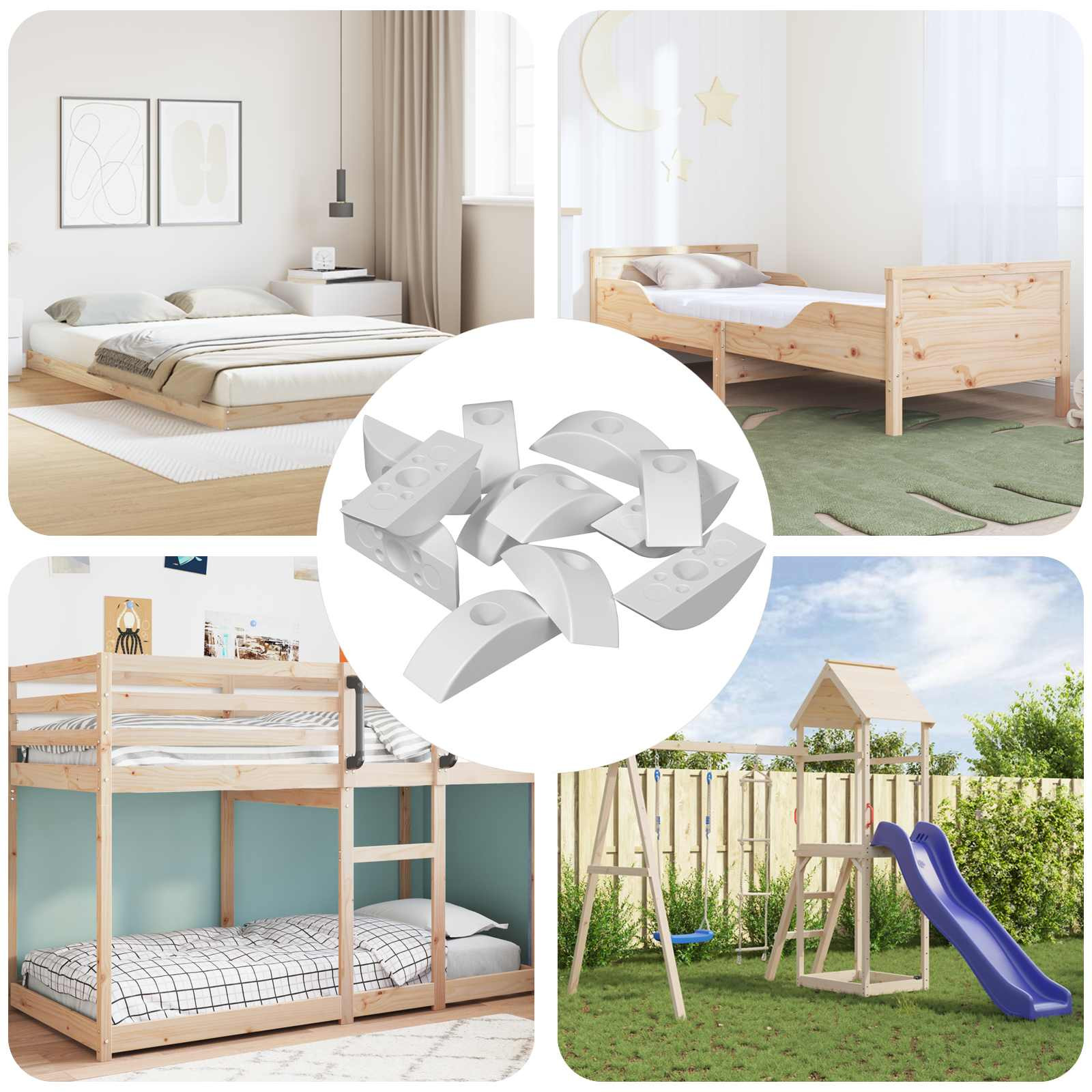 vidaXL Halbmond-Unterlegscheibe 13000 pcs Weiß Polypropylen