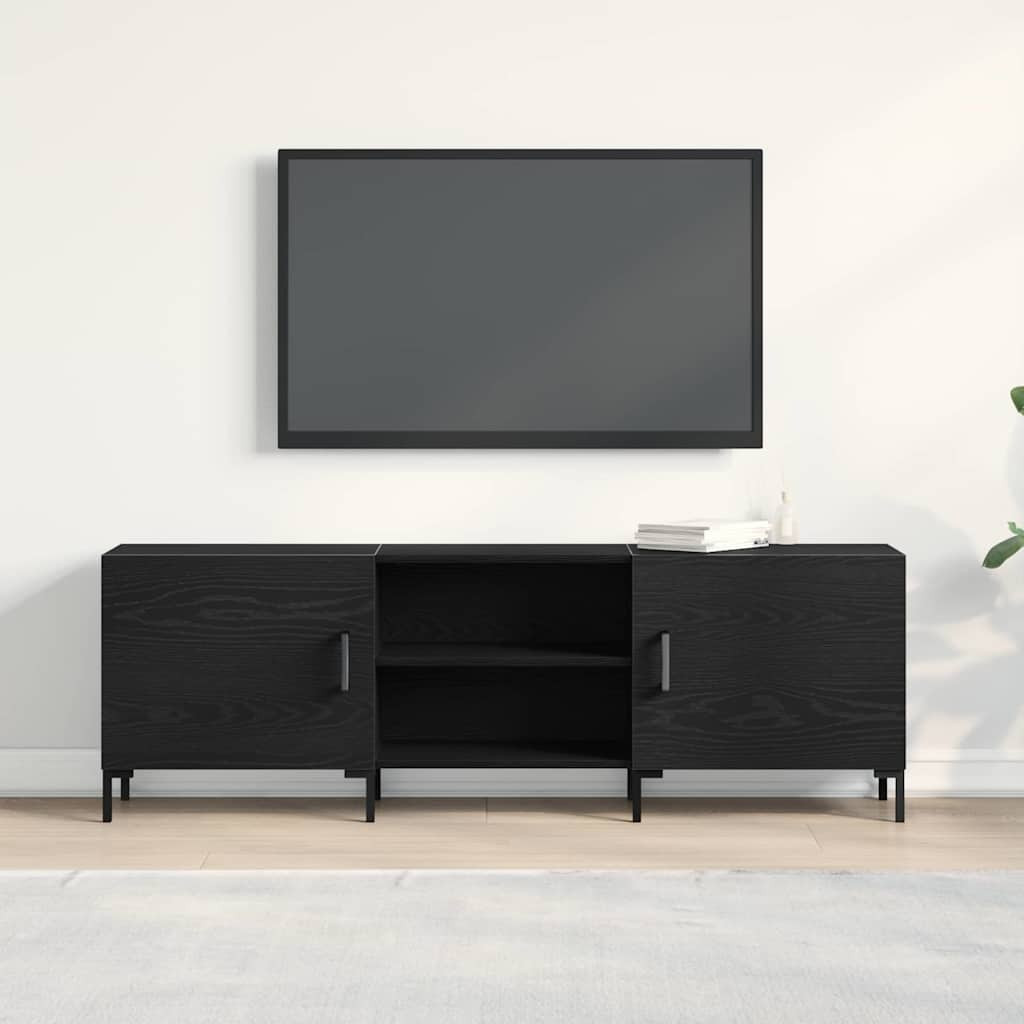 vidaXL TV-Schrankset Schwarz Eichen-Optik 150 x 30 x 50 cm
