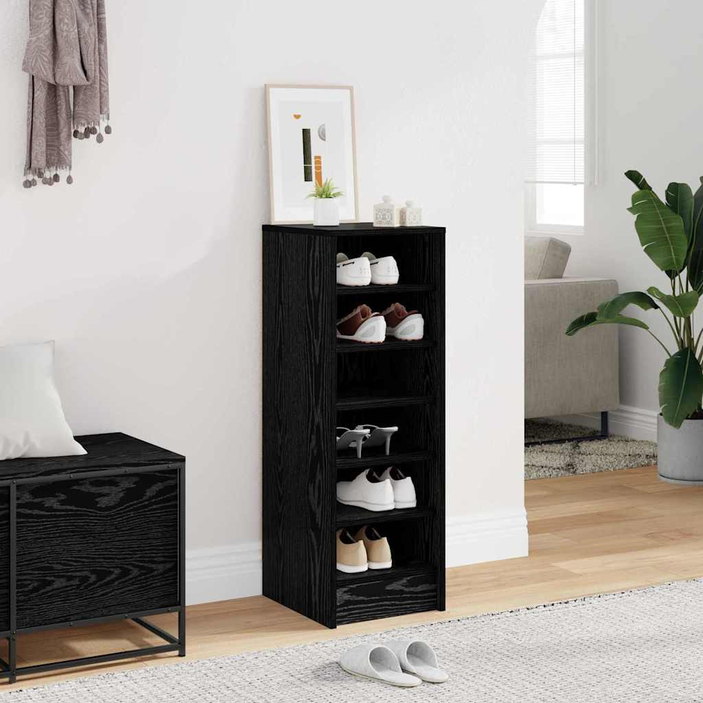 vidaXL Schuhschrank Schwarz Eichen-Optik 32 x 35 x 90 cm Holzwerkstoff