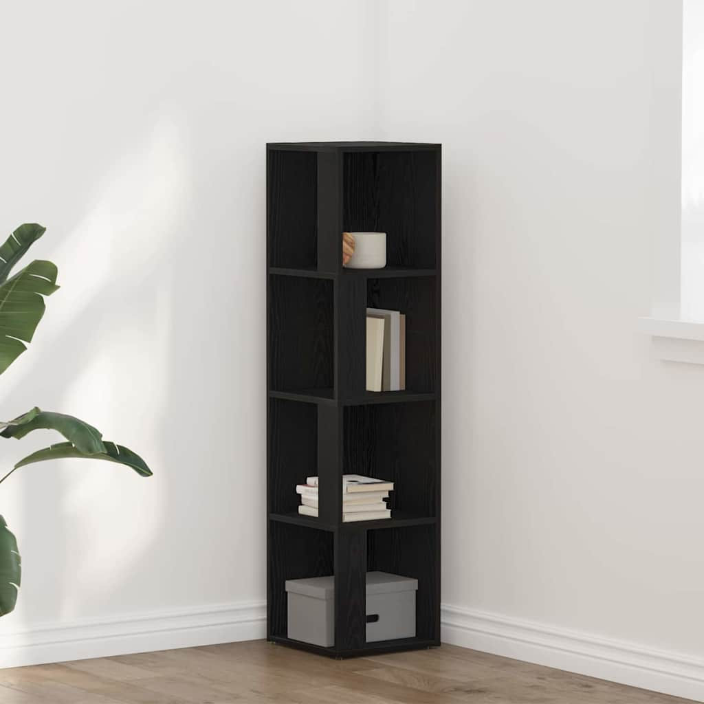 vidaXL Eckregale Schwarz Eichen-Optik 33 x 33 x 132 cm Holzwerkstoff