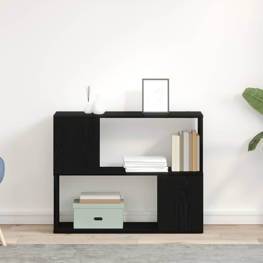 vidaXL TV-Schrankset Wandmontiert Schwarz Eichen-Optik 80 x 24 x 63 cm