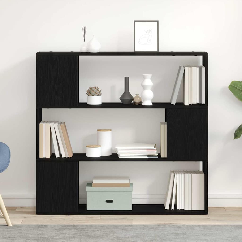 vidaXL TV-Schrankset Schwarz Eichen-Optik 100 x 24 x 94 cm