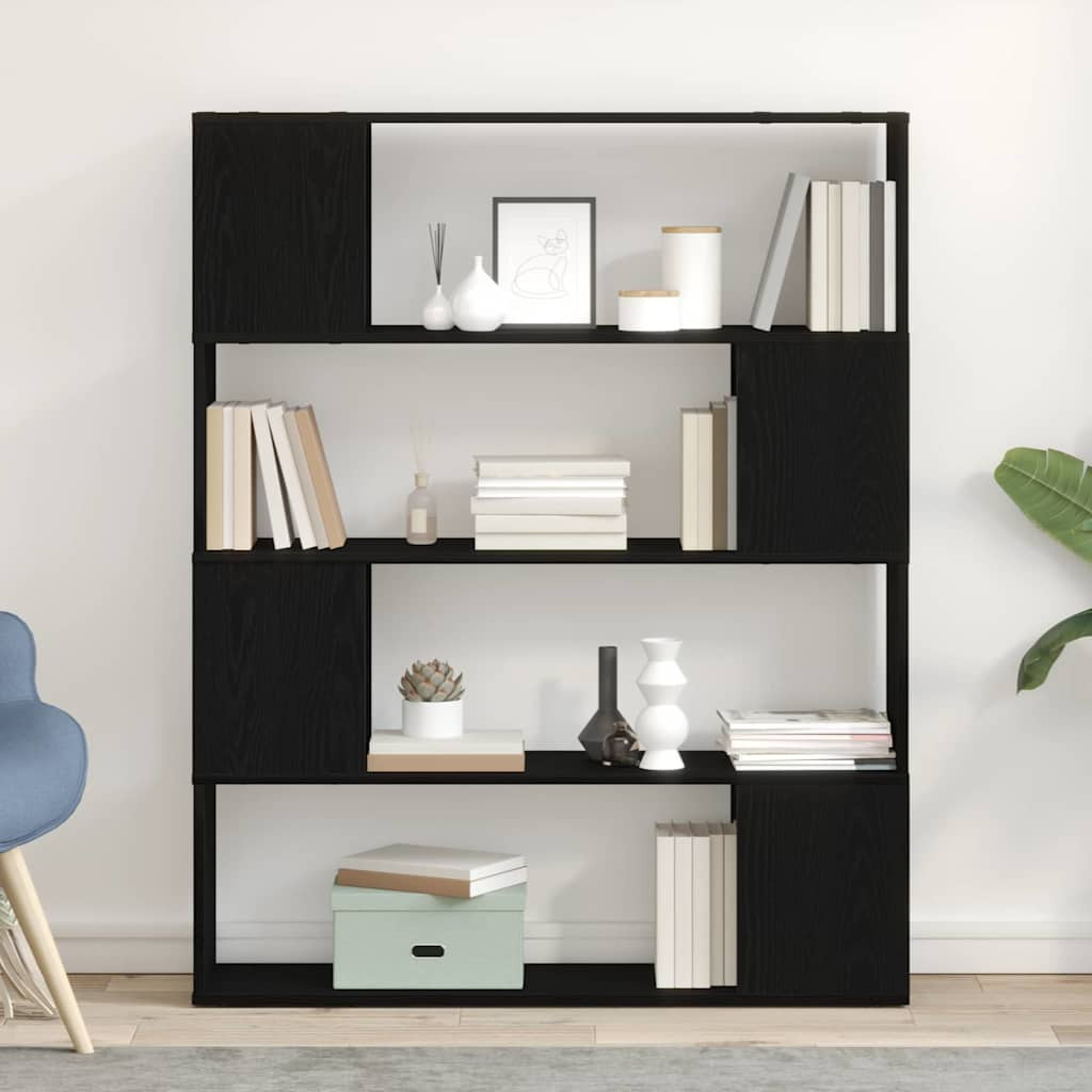 vidaXL TV-Schrankset Schwarz Eichen-Optik 100 x 24 x 124,5 cm