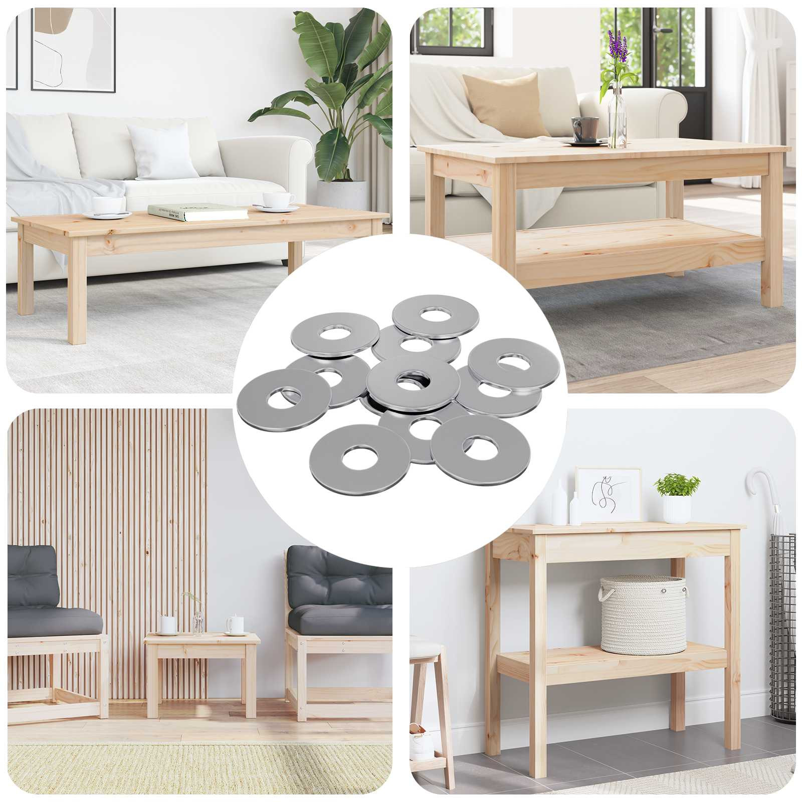 vidaXL Unterlegscheiben 9000 pcs Silber Eisen
