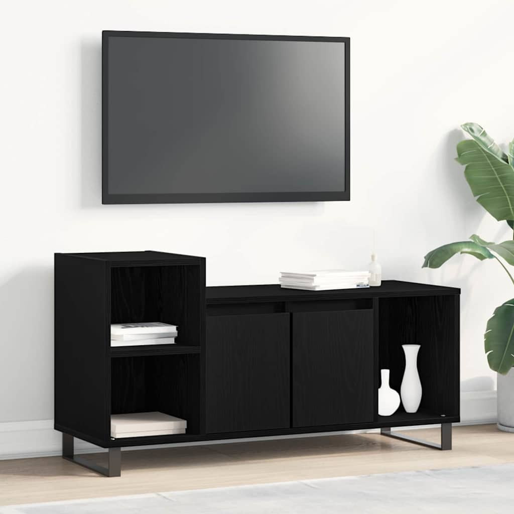 vidaXL TV-Schrankset Schwarz Eichen-Optik 100 x 35 x 55 cm