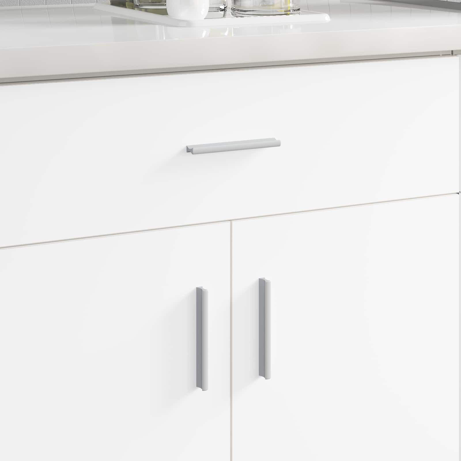 vidaXL Griff Uni 2 pcs Silber 105,7 x 7,4 x 15,5 mm Aluminium