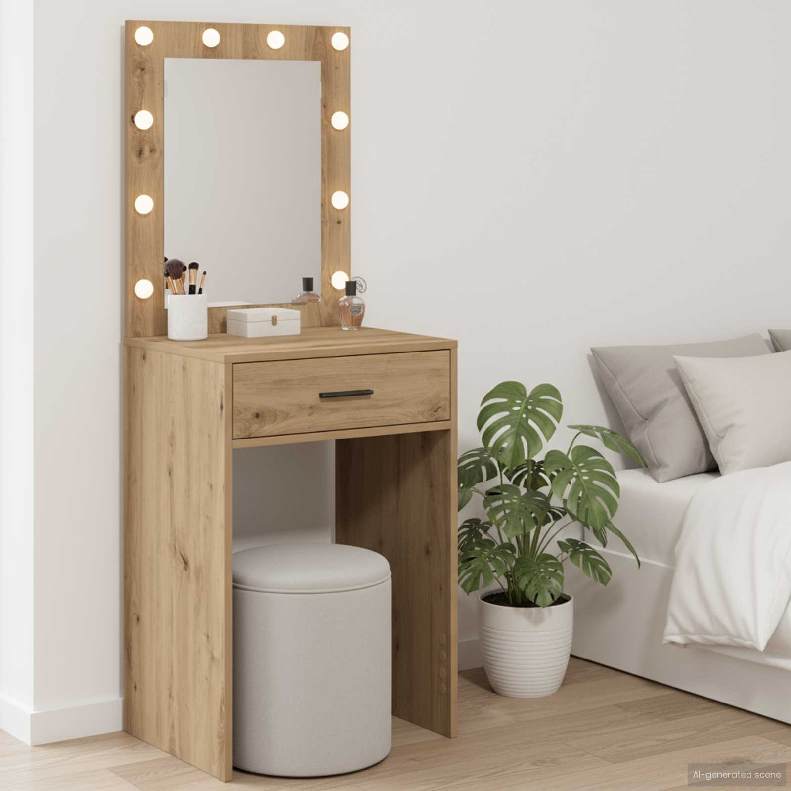 vidaXL Schminktisch Artisan-Eiche 50 x 41 x 135 cm Holzwerkstoff