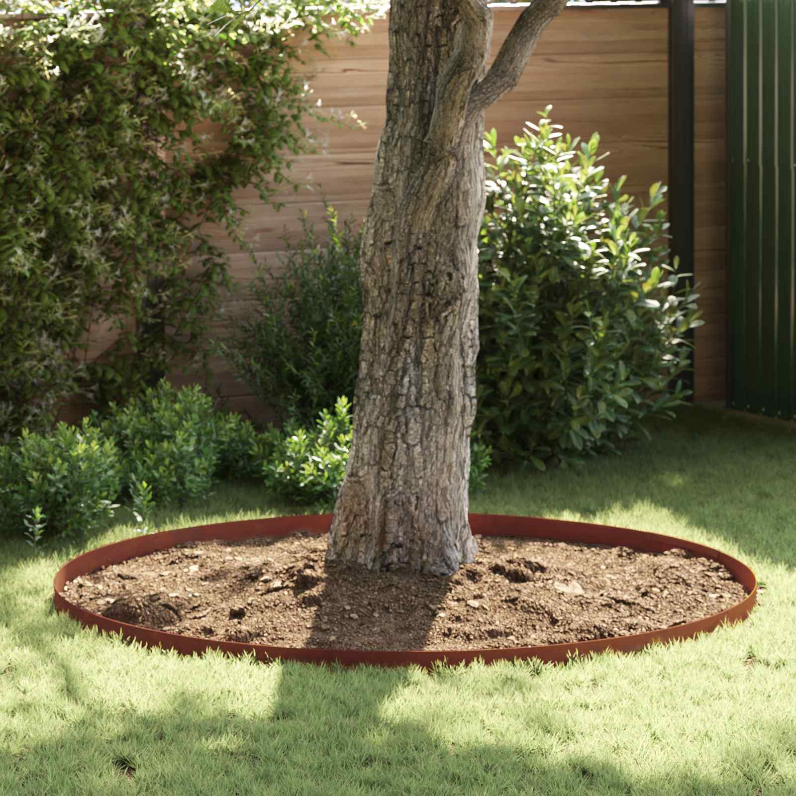 vidaXL Raseneinfassung 450 x 0,05 x 10 cm Wetterfeststahl Rostig