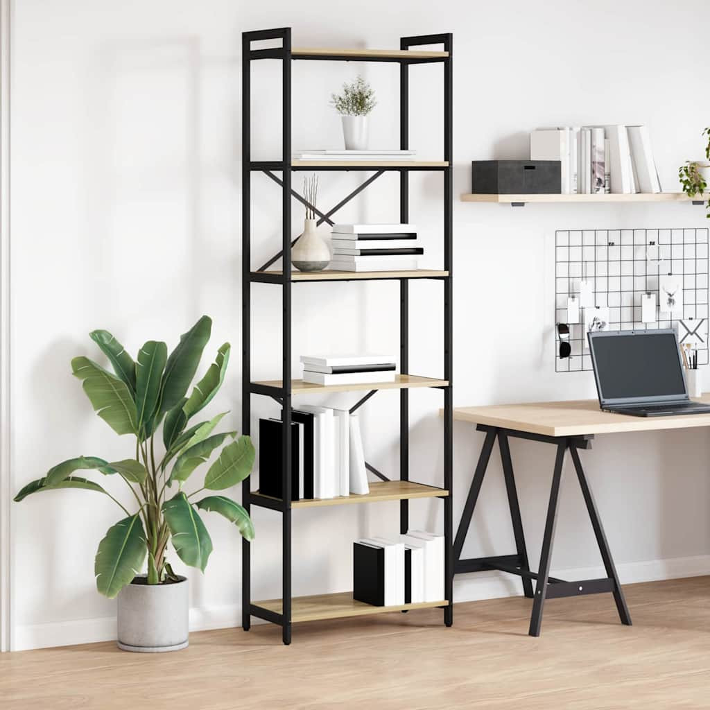 vidaXL Bücherregal Sonoma-Eiche 60 x 30 x 189,5 cm Holzwerkstoff