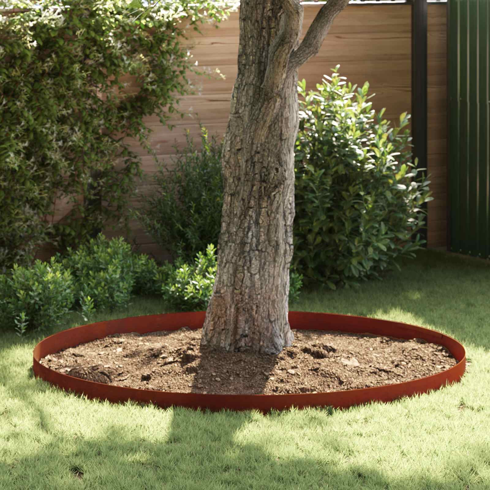 vidaXL Raseneinfassung 450 x 0,05 x 15 cm Wetterfeststahl Rostig