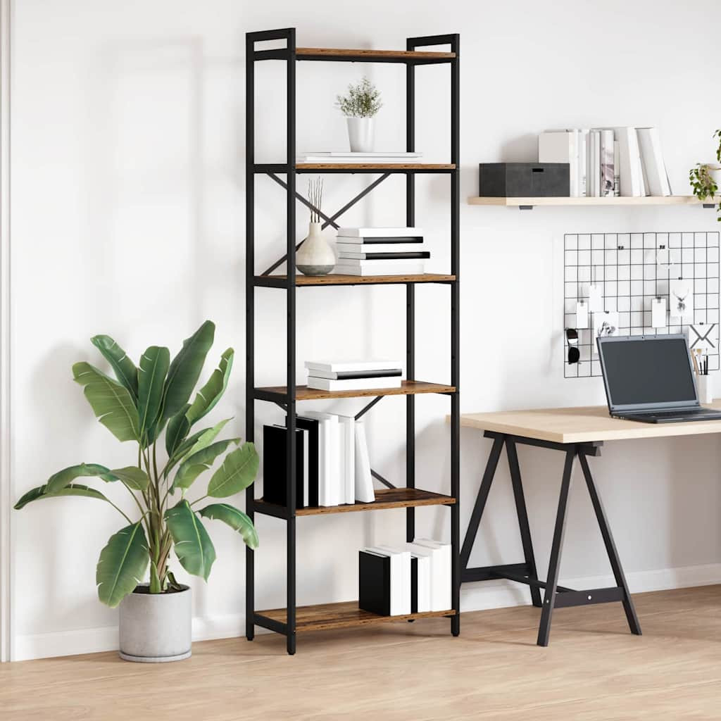 vidaXL Bücherregal Altholz 60 x 30 x 189,5 cm Holzwerkstoff