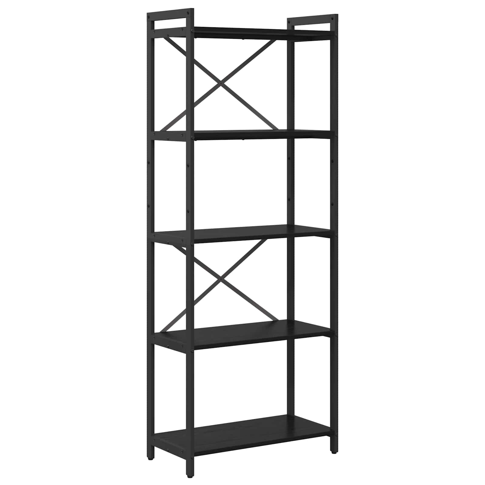 vidaXL Bücherregal Schwarz Eichen-Optik 60 x 30 x 155 cm Holzwerkstoff