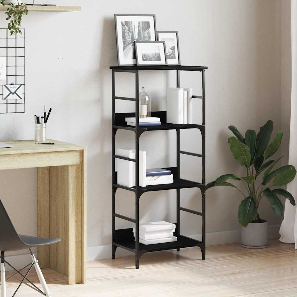 vidaXL Bücherregal Schwarz Eichen-Optik 50 x 33 x 117,5 cm