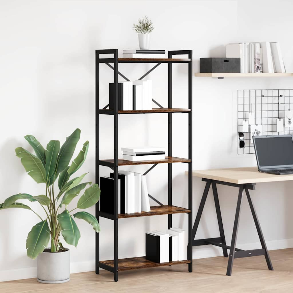 vidaXL Bücherregal Geräucherte Eiche 60 x 30 x 155 cm Holzwerkstoff