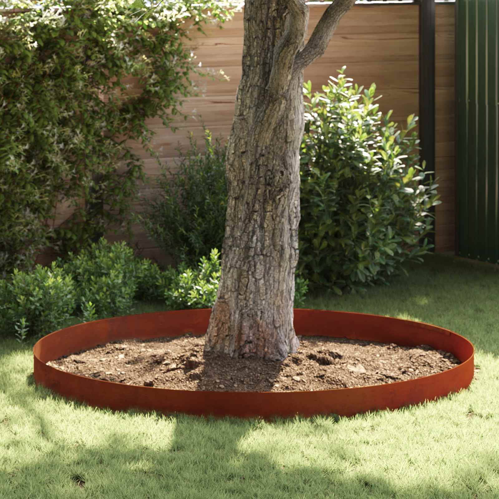vidaXL Raseneinfassung 450 x 0,05 x 20 cm Wetterfeststahl Rostig