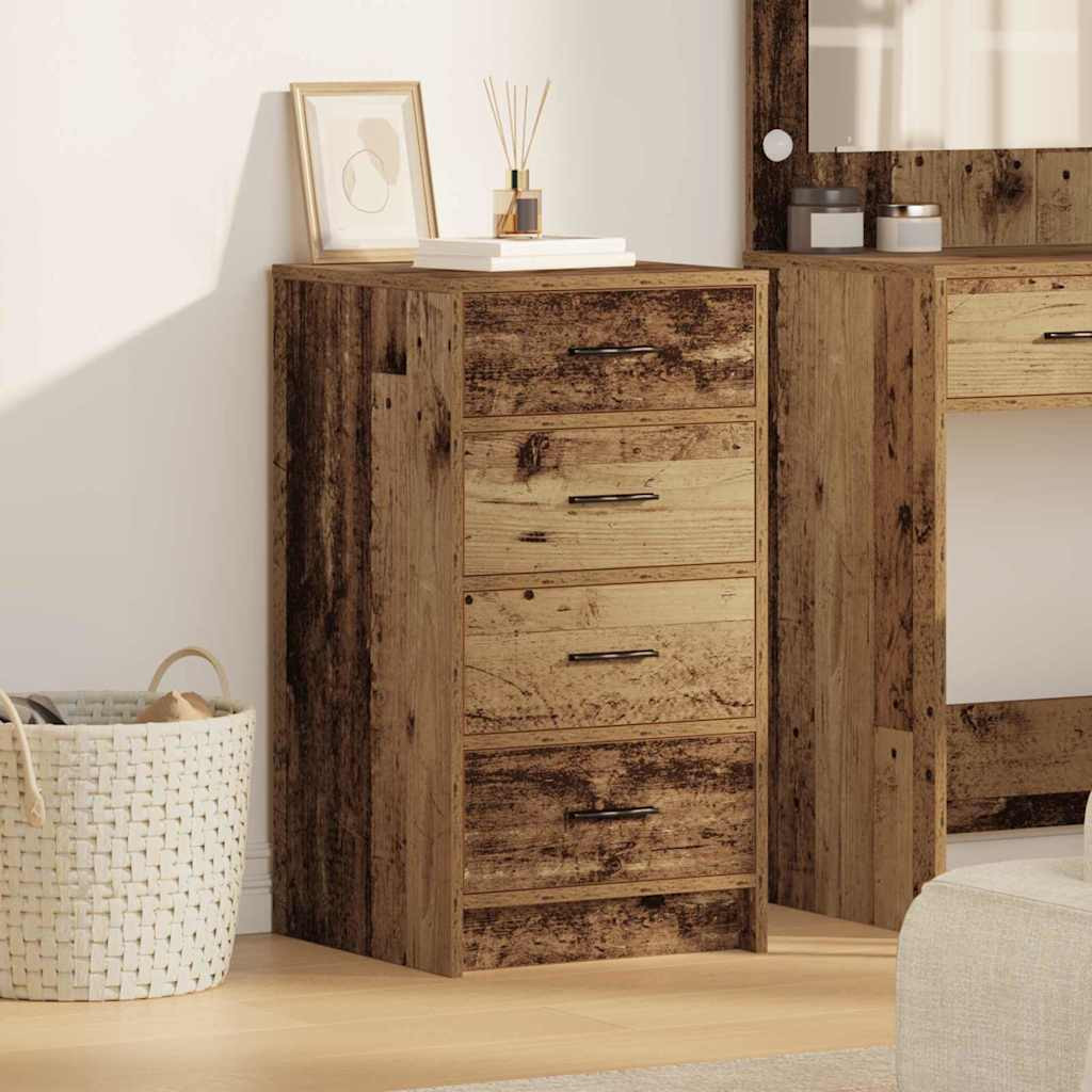 vidaXL Sideboard mit Schubladen Altholz 40 x 41 x 75 cm Holzwerkstoff