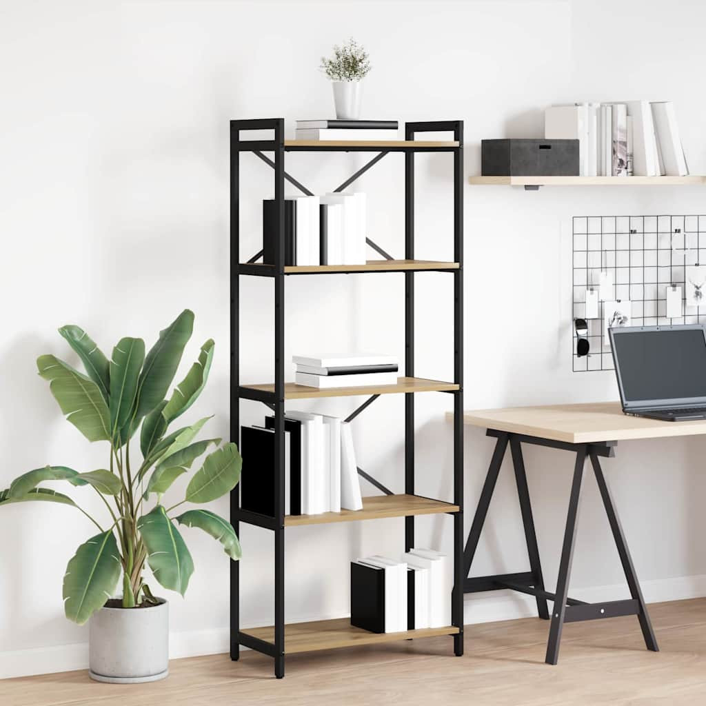 vidaXL Bücherregal 60 x 30 x 155 cm Holzwerkstoff Artisan-Eiche