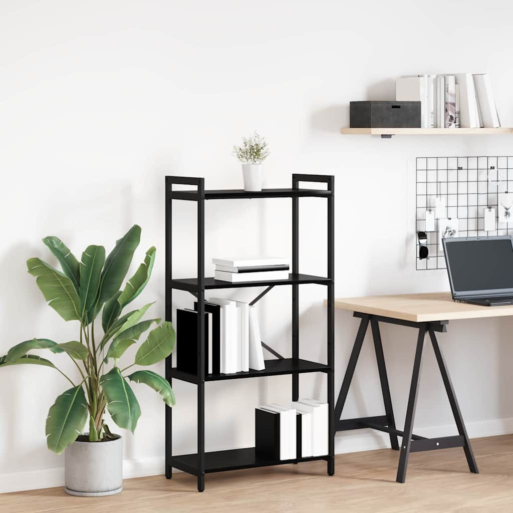 vidaXL Bücherregal Schwarz Eichen-Optik 60 x 30 x 120 cm Holzwerkstoff