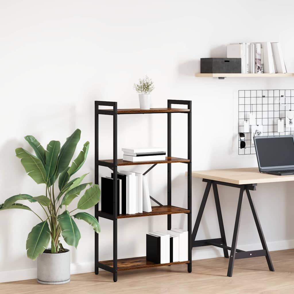 vidaXL Bücherregal Geräucherte Eiche 60 x 30 x 120 cm Holzwerkstoff