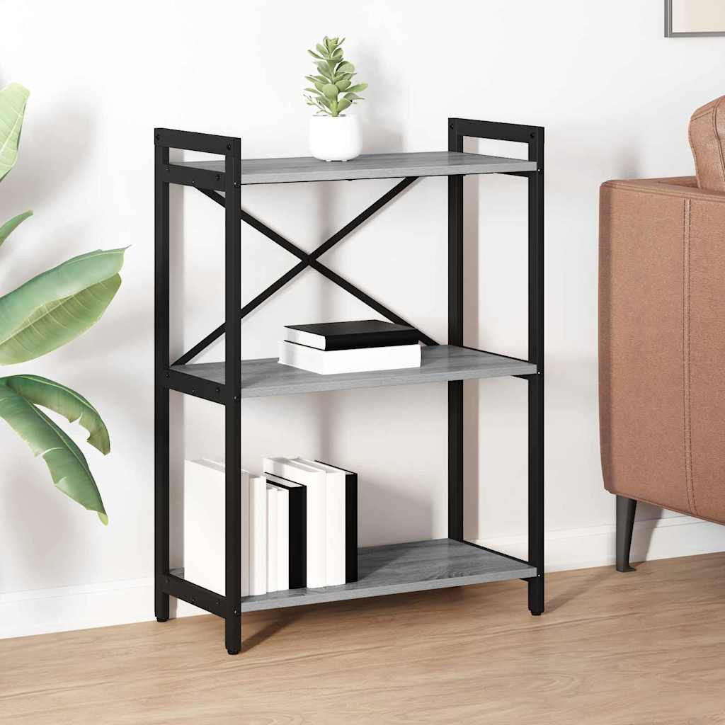 vidaXL Bücherregal Grau Sonoma 60 x 30 x 85 cm Holzwerkstoff