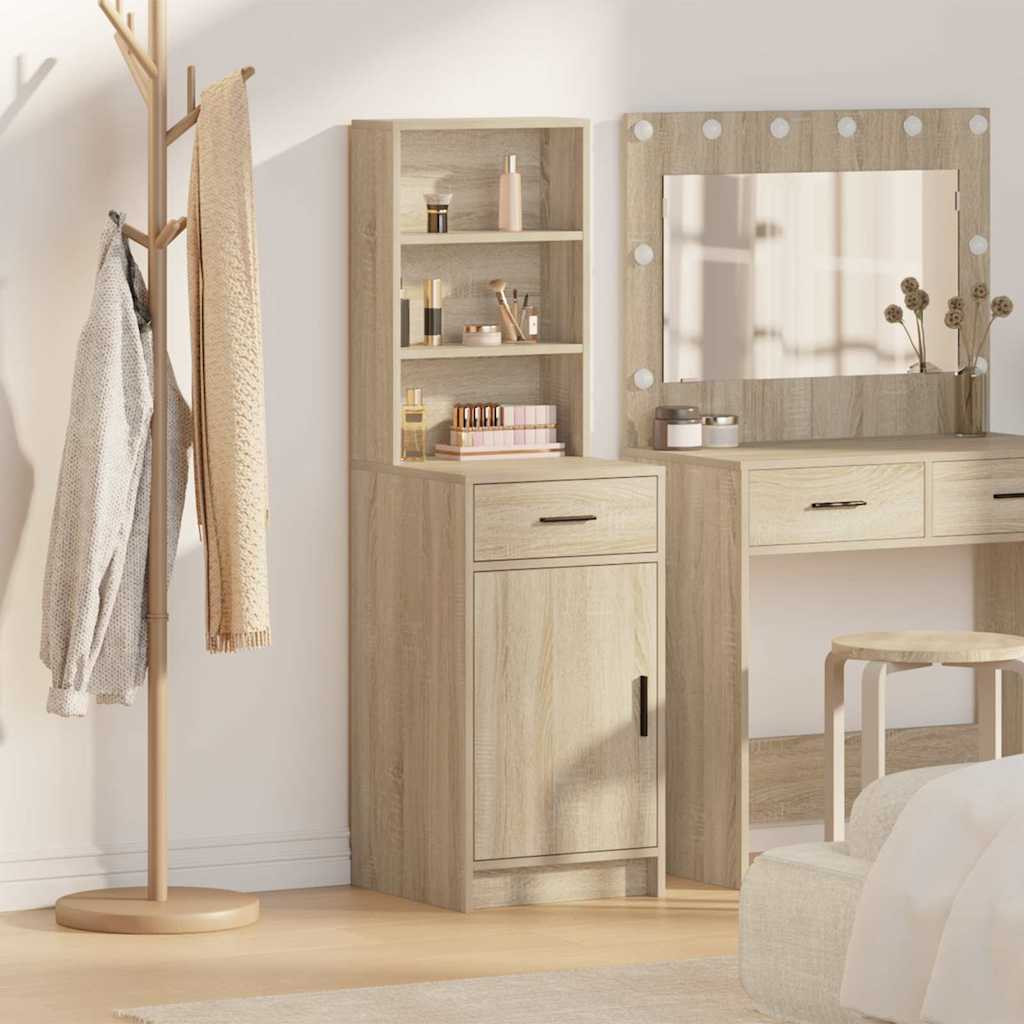 vidaXL Highboard Sonoma-Eiche 40 x 40,5 x 135 cm Holzwerkstoff