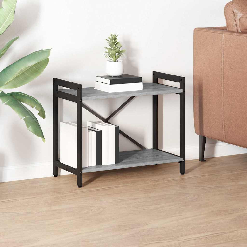 vidaXL Bücherregal Grau Sonoma 60 x 30 x 50 cm Holzwerkstoff