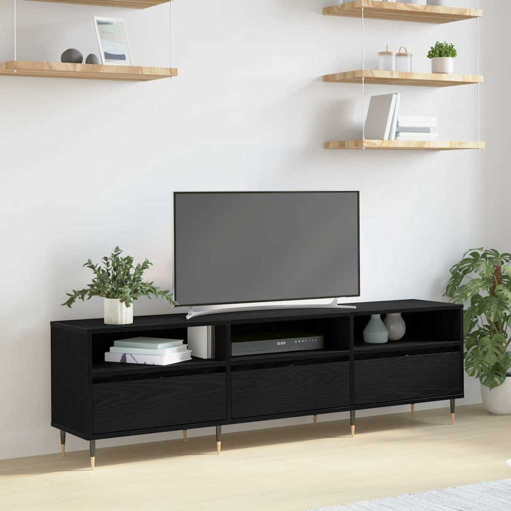 vidaXL TV-Schränk Schwarz Eichen-Optik 150 x 30 x 45 cm Holzwerkstoff