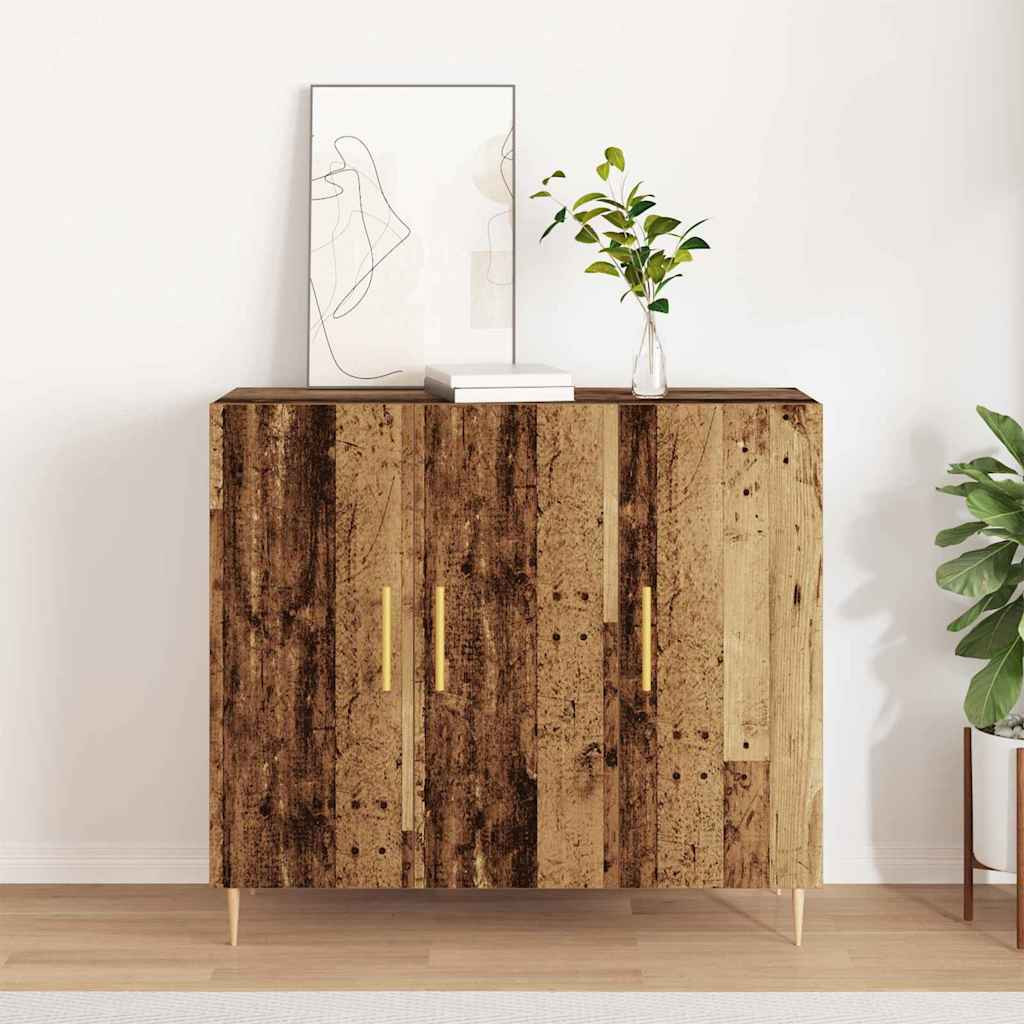 vidaXL Sideboard Altholz 90 x 34 x 80 cm Holzwerkstoff