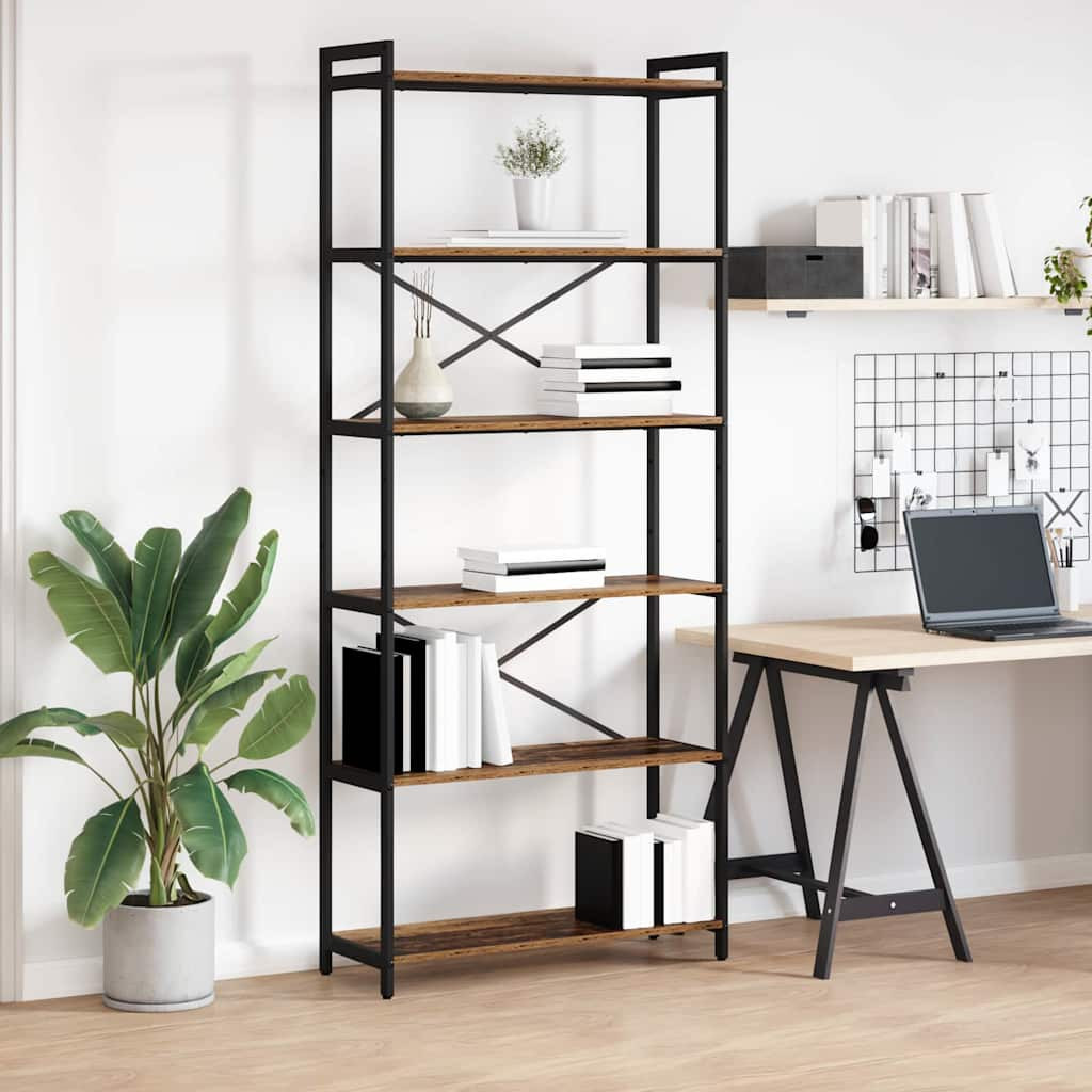 vidaXL Bücherregal Altholz 80 x 30 x 189,5 cm Holzwerkstoff