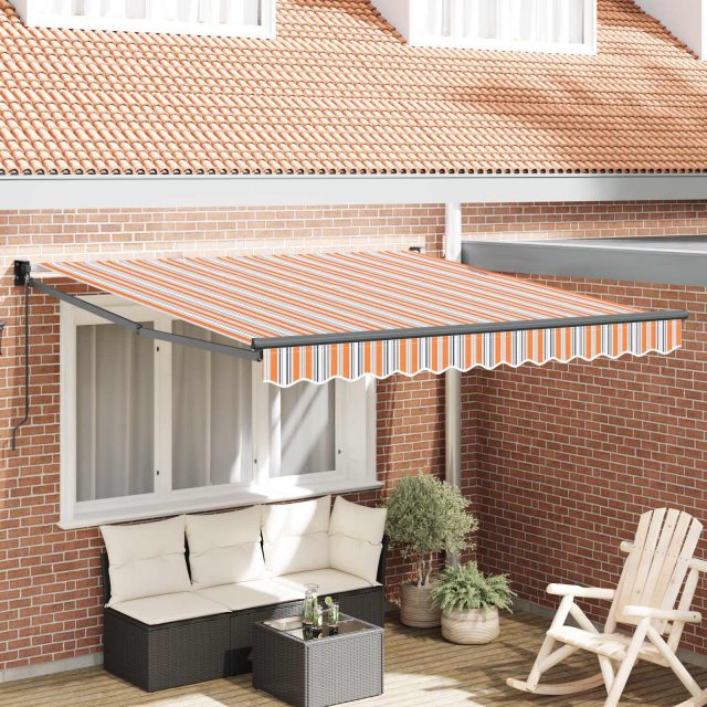 vidaXL Ausziehbare Markise Mehrfarbig 300 x 250 x 165 cm