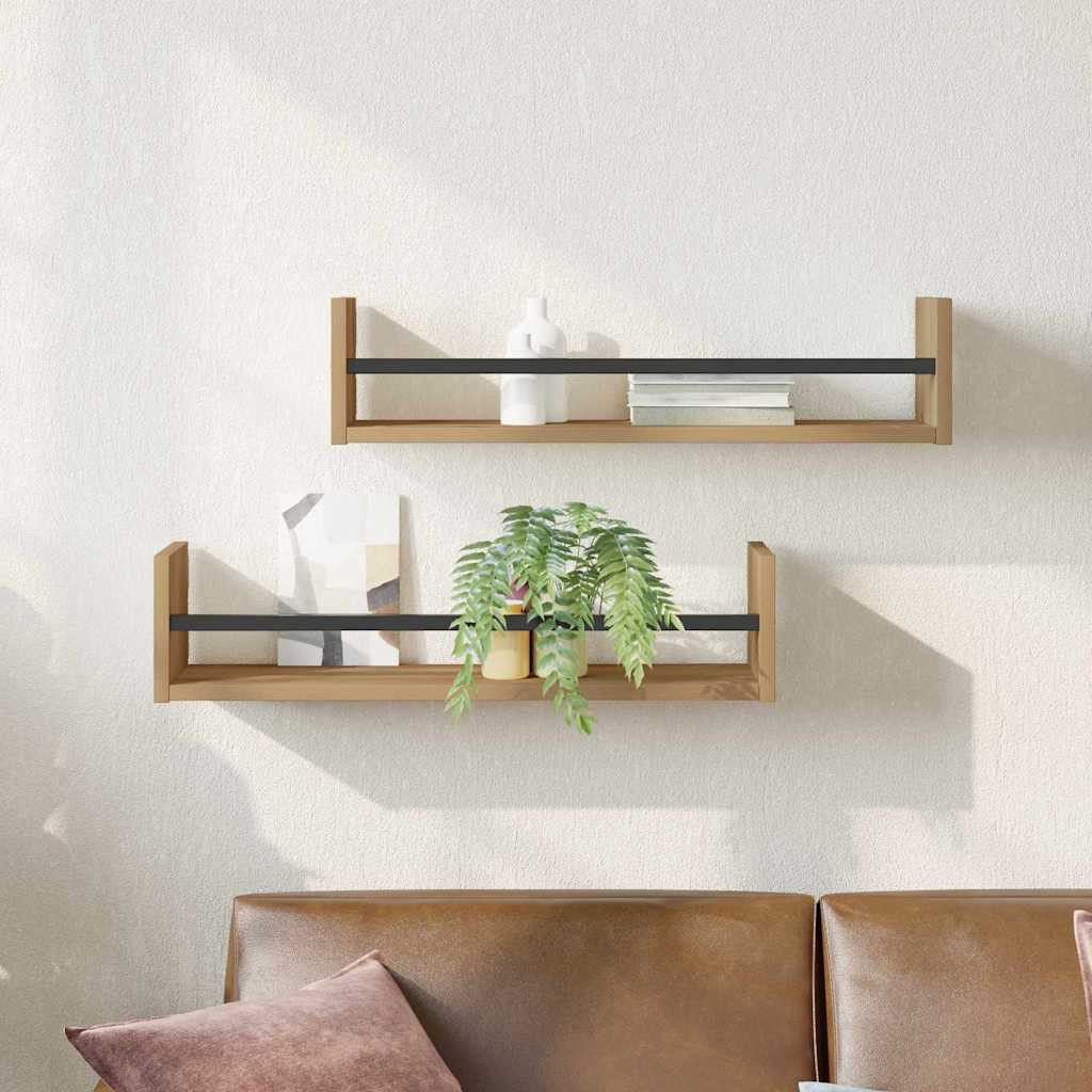 vidaXL Wandregal Wandhalterung 2 pcs Artisan-Eiche 60 x 16 x 14 cm
