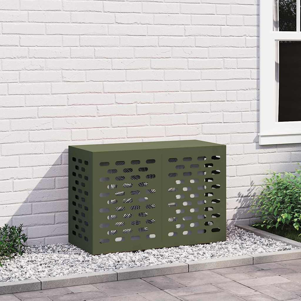 vidaXL Klimaanlagenabdeckung Olivgrün 90 x 40 x 60 cm