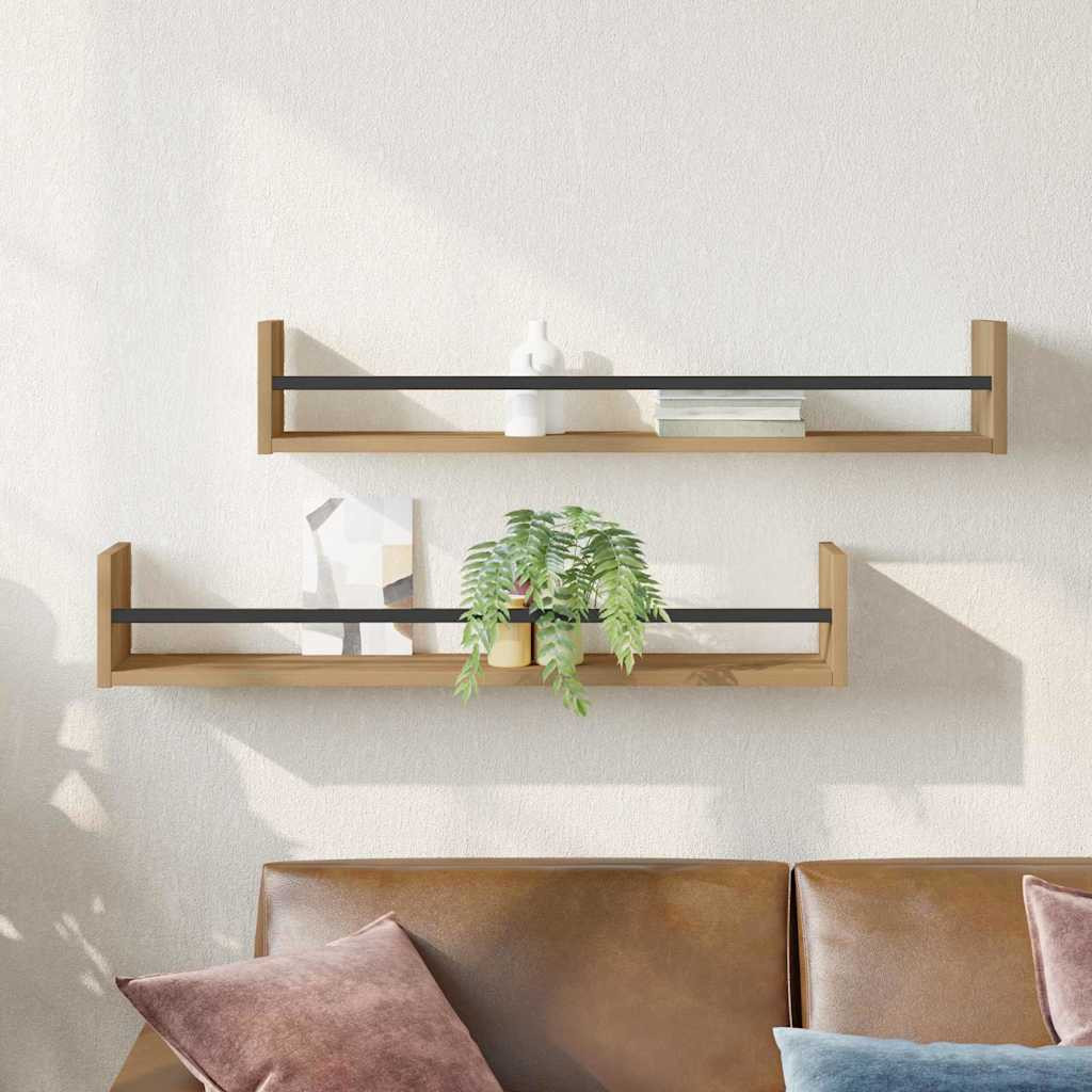 vidaXL Wandregal Wandhalterung 2 pcs Artisan-Eiche 80 x 16 x 14 cm