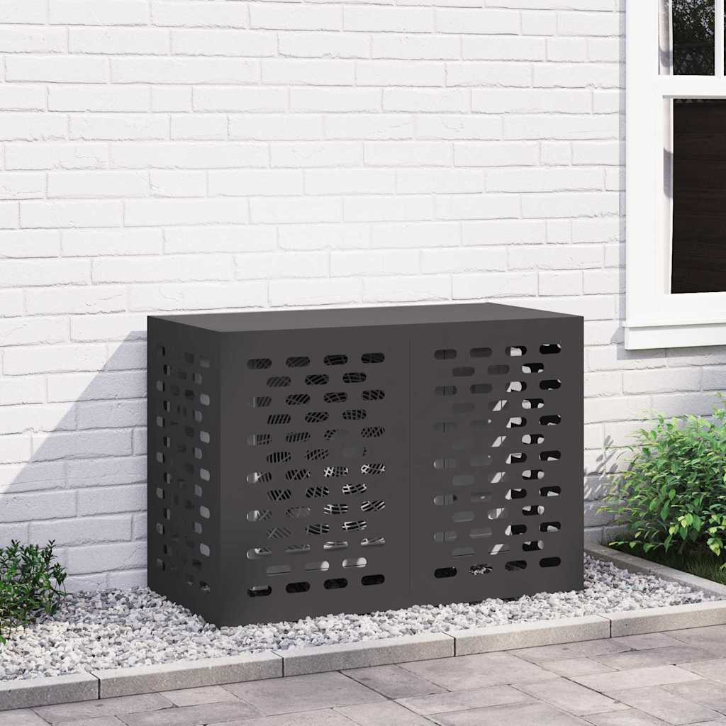vidaXL Klimaanlagenabdeckung Schwarz 100 x 50 x 70 cm